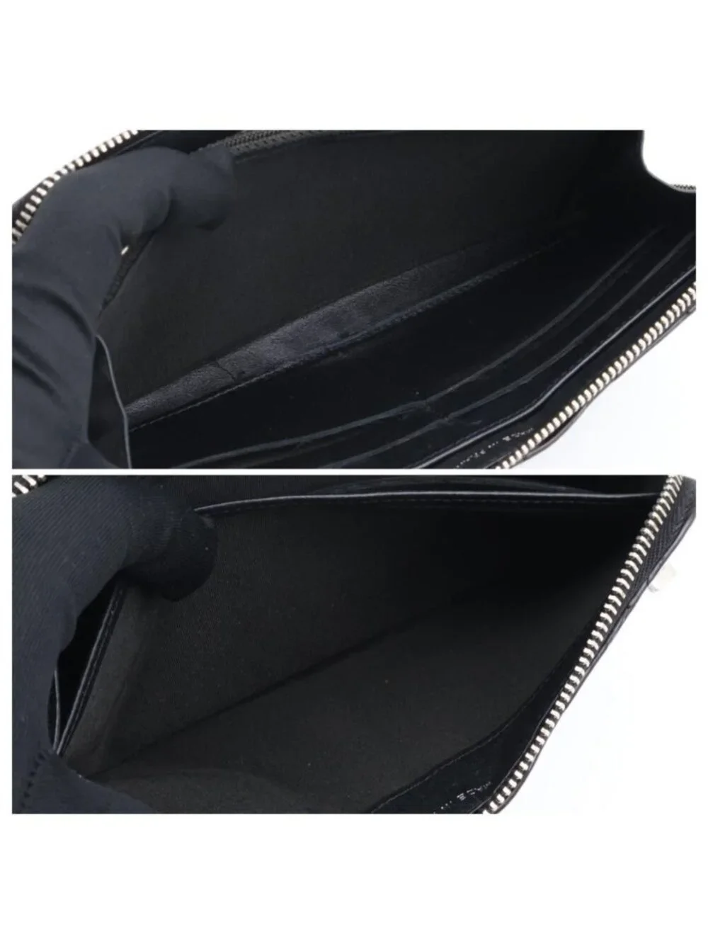 Chanel Quilted Brilliant Wallet Patent Black